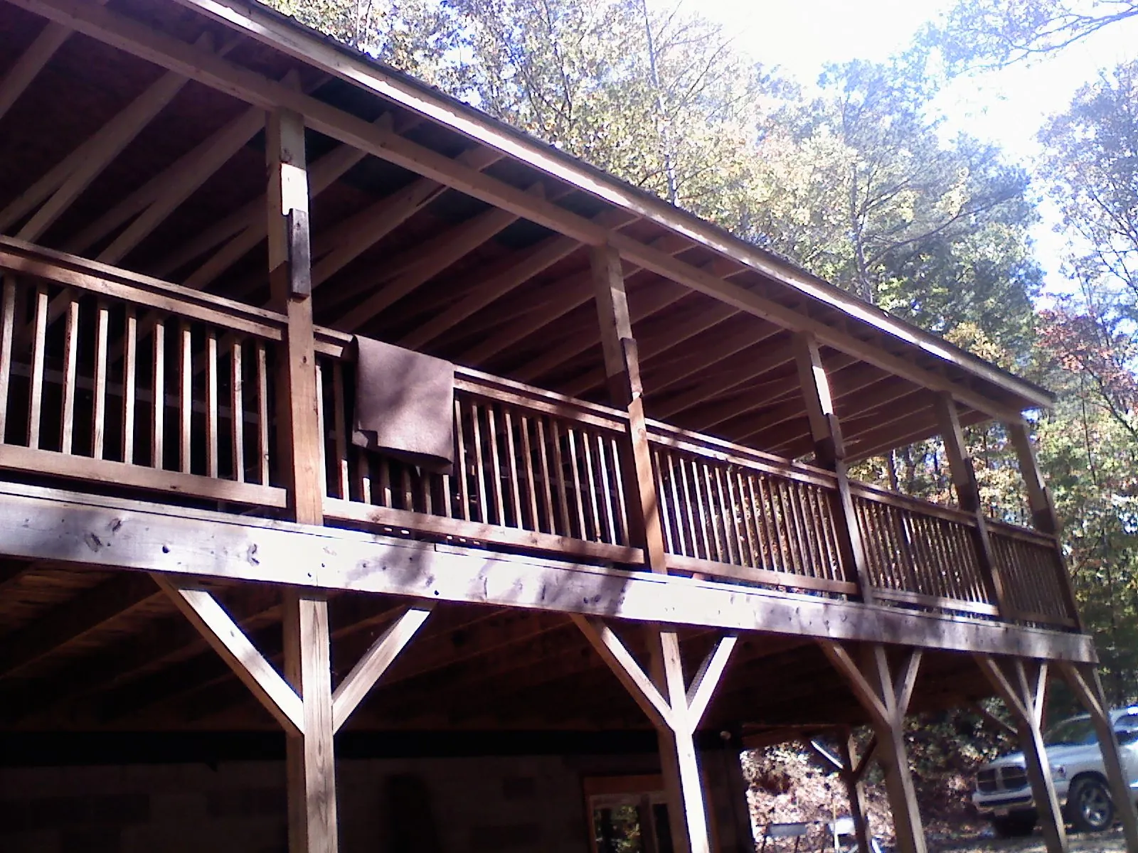 Timber framing under a new elevated porch and deck — Roof Leak Repair in Cecilia by Roofing Brothers